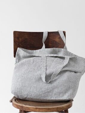 Linen Tales Thin Stripes Linen Big Bag